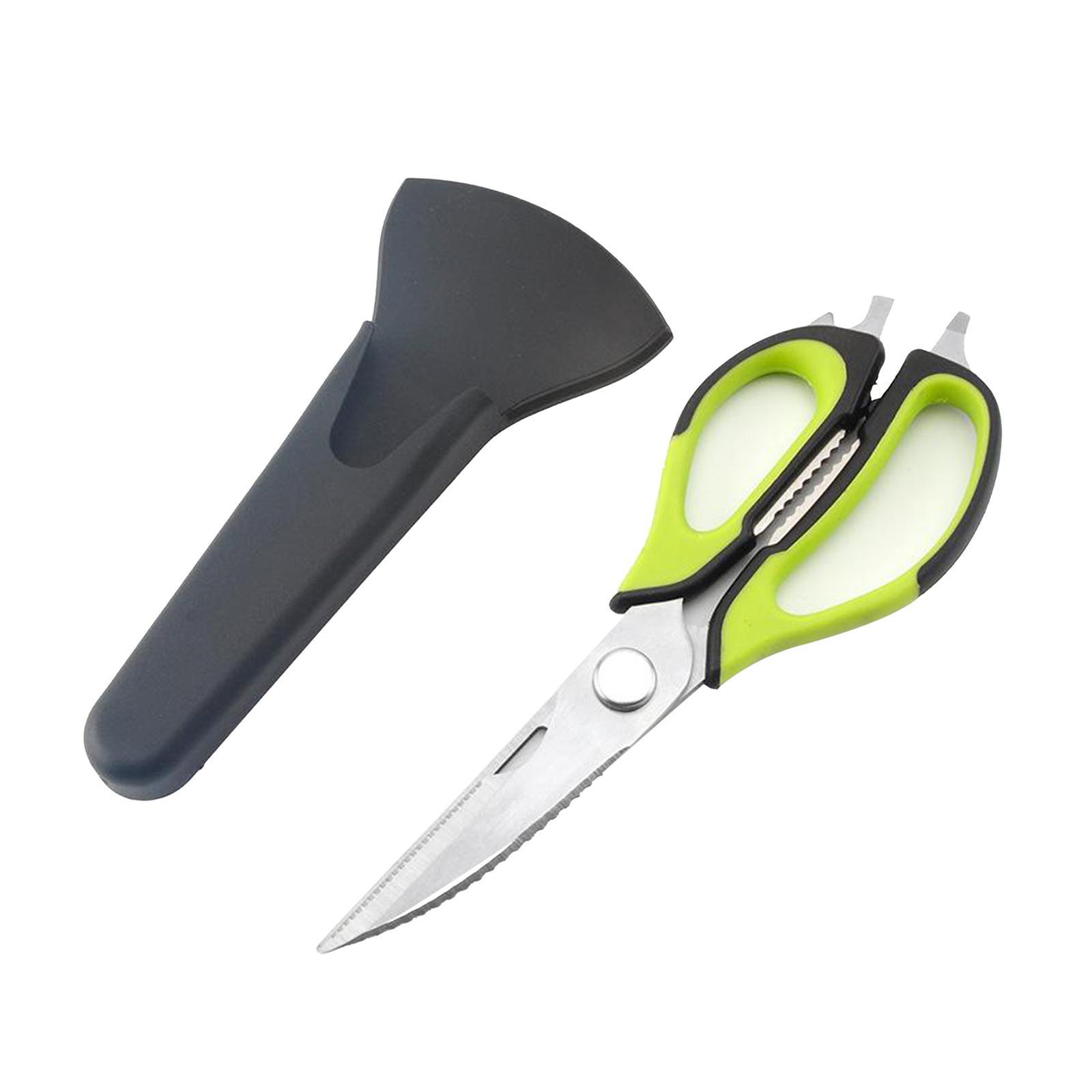 Kitchen Scissors Knife For Fish Chicken Bone Vegetables Cutter Shears Blue