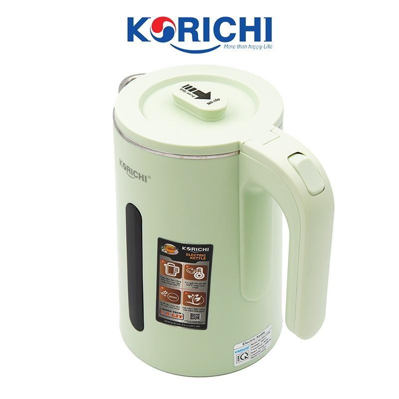 Ấm siêu tốc đun nước - Korichi - KRC-5188- 1.8L 1500W - Bảo hành 12 tháng (3 màu xanh lá, xanh ngọc, hồng) - Hàng chính hãng