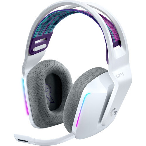 Tai nghe game không dây Lightspeed Logitech G733 - Headband tùy chỉnh, RGB Lightsync, màn loa Pro-G, Mic Blue Voice - Màu