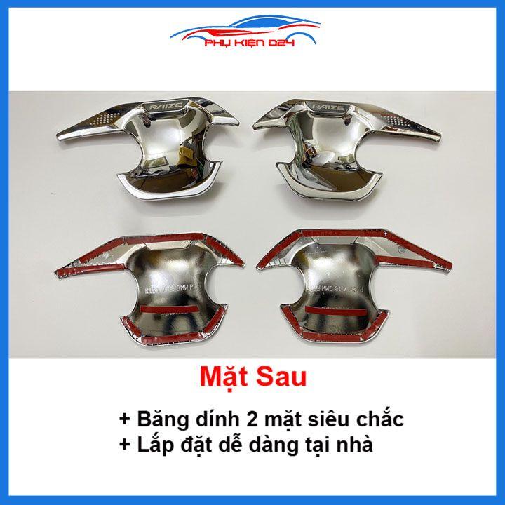 Ốp hõm mạ crom Raize 2021-2022-2023 sáng bóng chống trầy bảo vệ cửa xe ô tô
