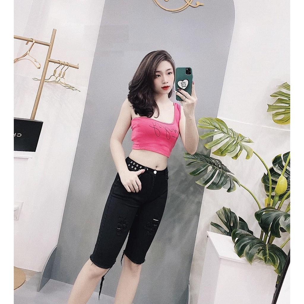 ÁO BA LỖ LỆCH VAI MỘT TAY CROPTOP NGẮN NỮ ÔM BODY HOT GIRL HÀN QUỐC SWAG CHẤT 78