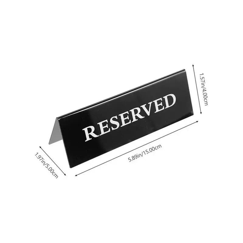 Bàn đã đặt - Biển đặt bàn, Thẻ đặt bàn Biển Reserved, Bảng Bàn đã đặt, Kệ Mica để bàn - 15x5x4cm (DxRxC)