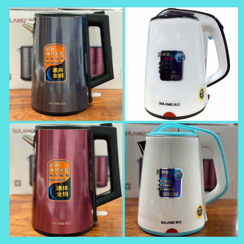 Ấm siêu tốc, bình đun siêu tốc inox 2 lớp 304 dung tích 1.8L, 2L, 2.3L