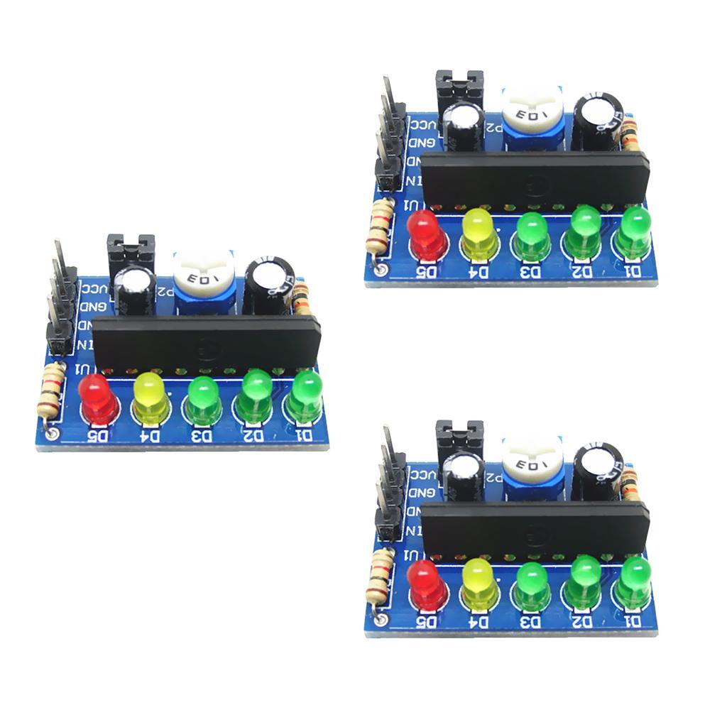 3 Pieces Audio Level Indicating Indicators Modules Plastic for  DIY