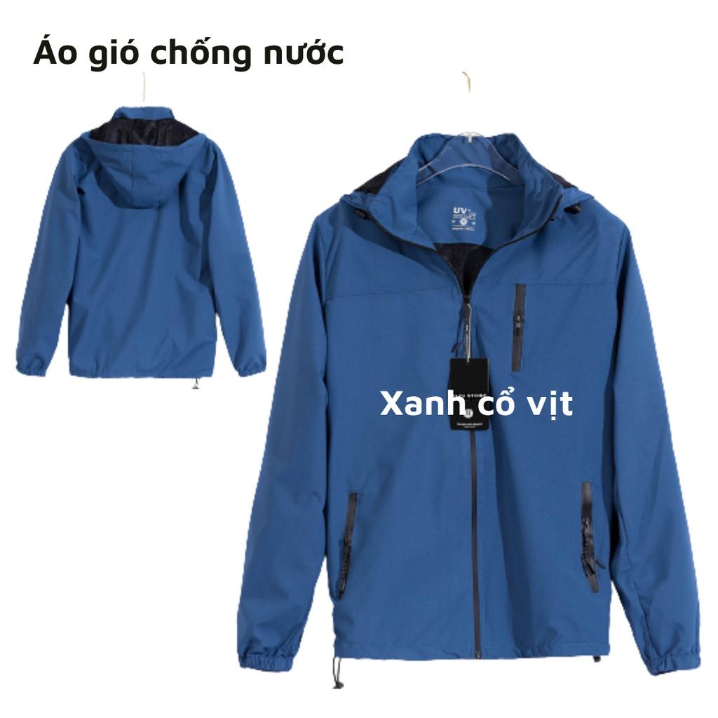 Áo khoác gió chống nước 2 lớp cao cấp với 3 tính năng chống nước chống gió chống UV có 5 màu hiện đại SK30