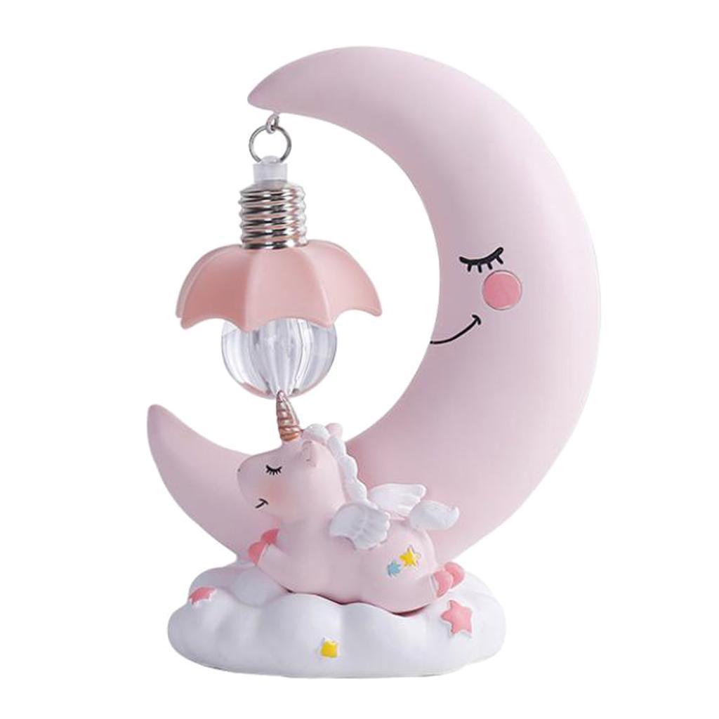 Moon Dream Night Light Baby Kid Room Sleeping LED Bed Table Lamp Decor Set