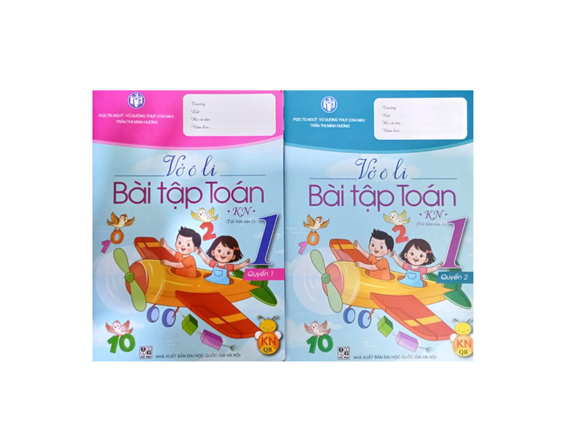 Sách - Combo Vở ô li bài tập Toán 1 Quyển 1 + 2