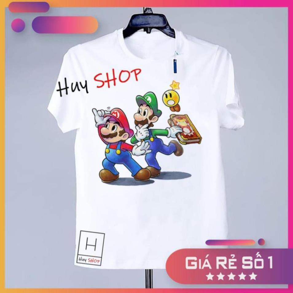 Áo thun Mario Cute dễ thương - Áo thun Hàn Quốc Unisex - Áo thun tay lỡ - Áo thun cặp đôi - Áo thun Hàn Quốc 057