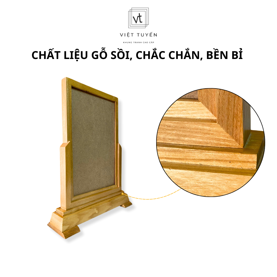 Khung đế thời gỗ thông, gỗ sồi hiện đại nhiều kích thước Việt Tuyến - chất liệu gỗ