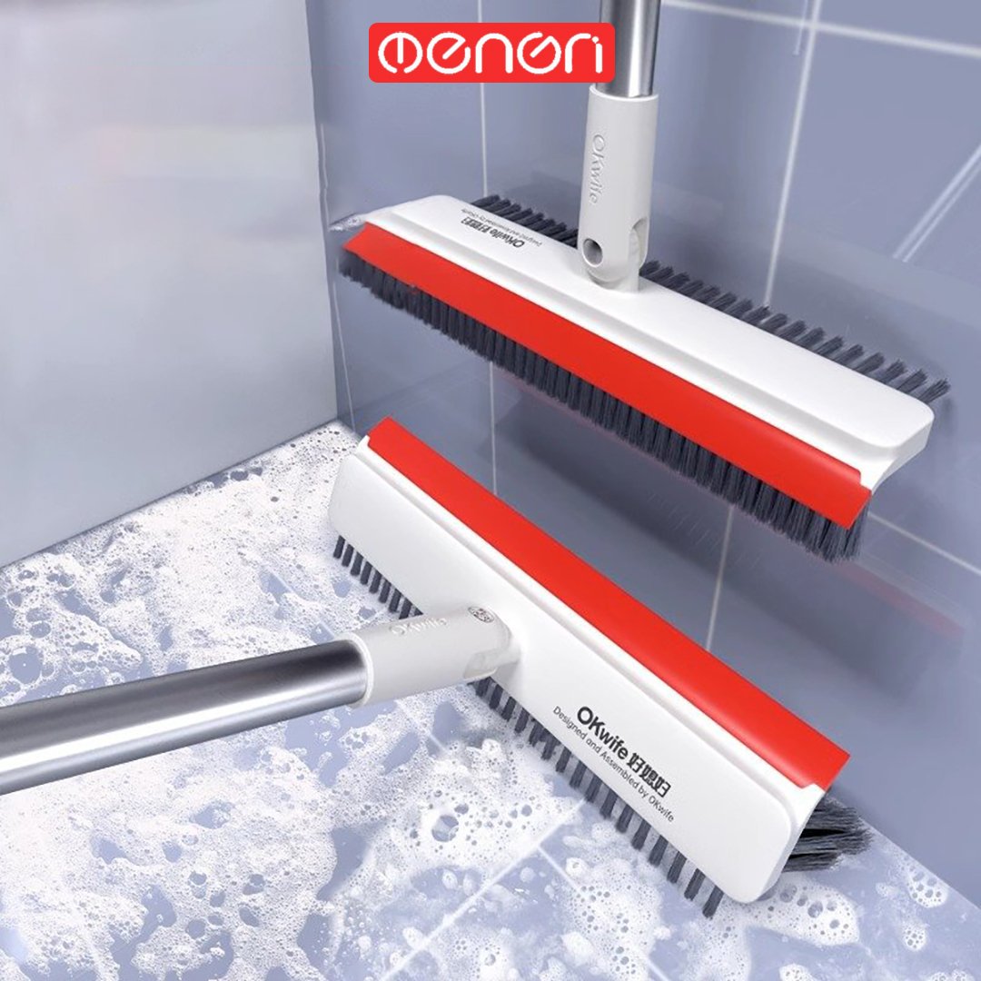 Cây Chà Sàn Nhà Tắm Đa Năng 3 trong 1, Bộ chổi Cọ Sàn Toilet và Gạt Nước – OK01