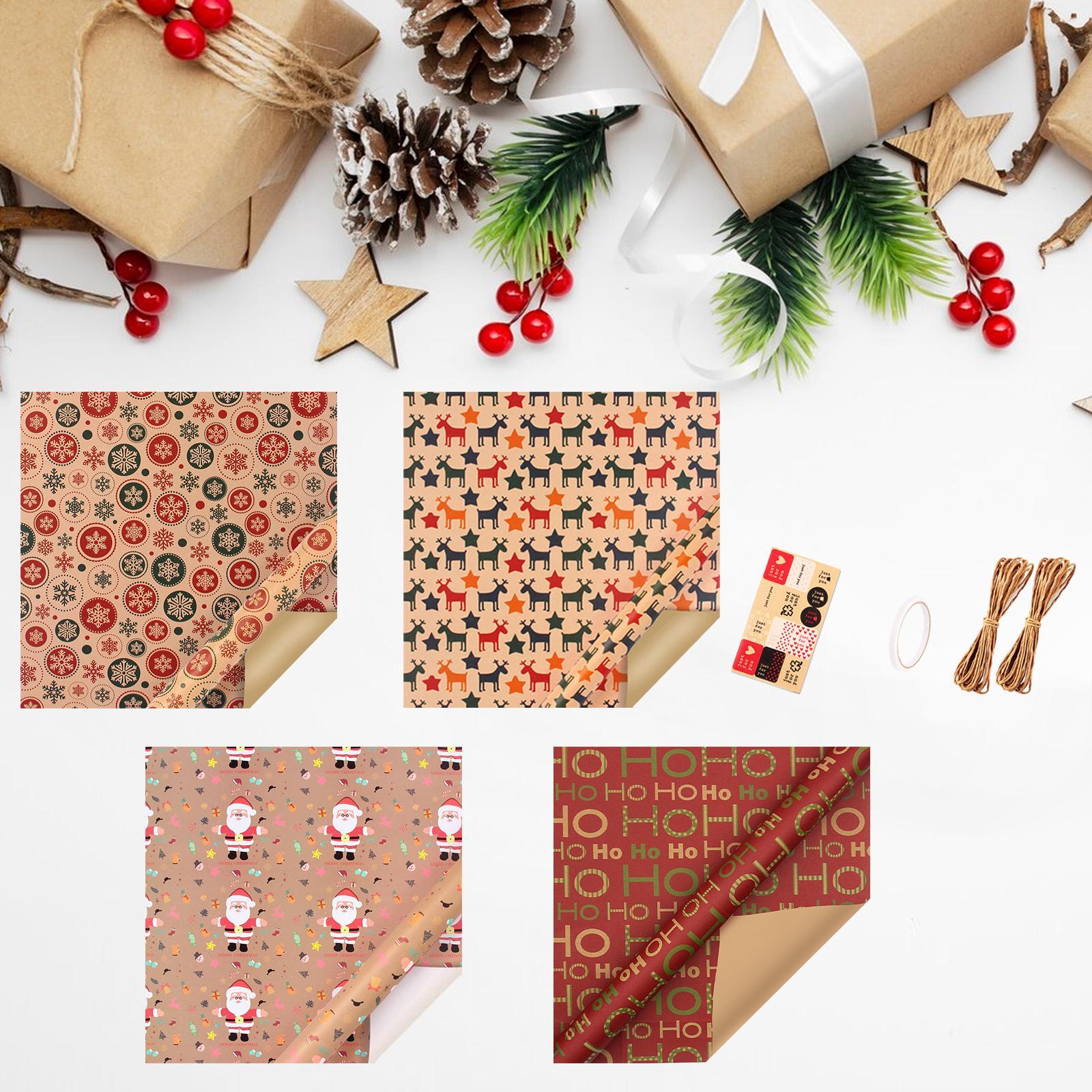 Christmas Wrapping Paper Classic DIY Supplies for Thanksgiving Party Wedding