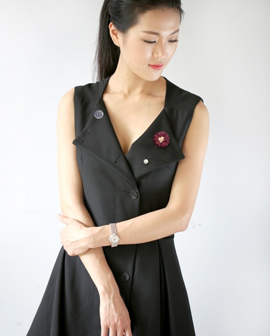 Cài áo hoa vải
