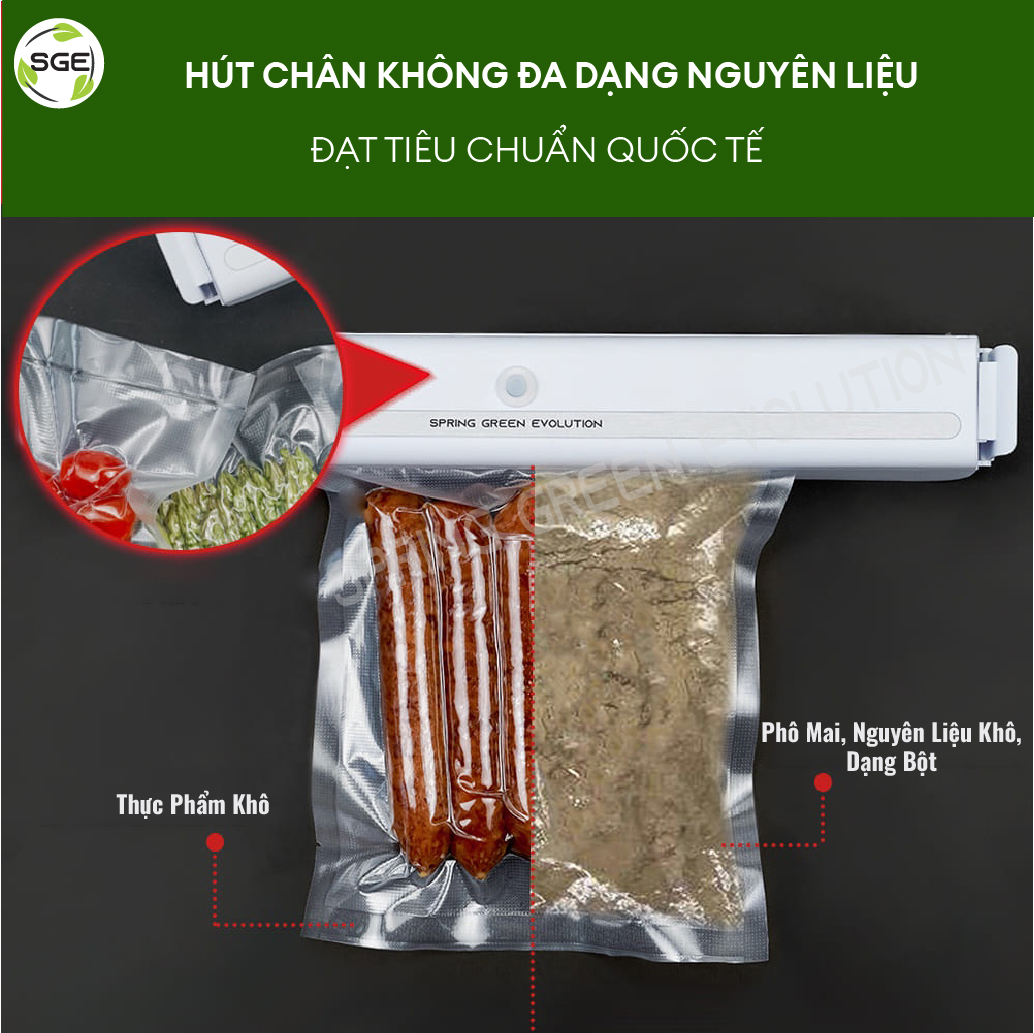 Máy hút chân không cầm tay Spring Green Evolution VC01 NEW - Hàng chính hãng