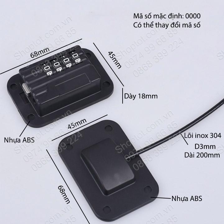 Khóa số dây lắp cho cửa sổ SJ288, chống trộm, an toàn cho trẻ, có thể thay đổi mã số
