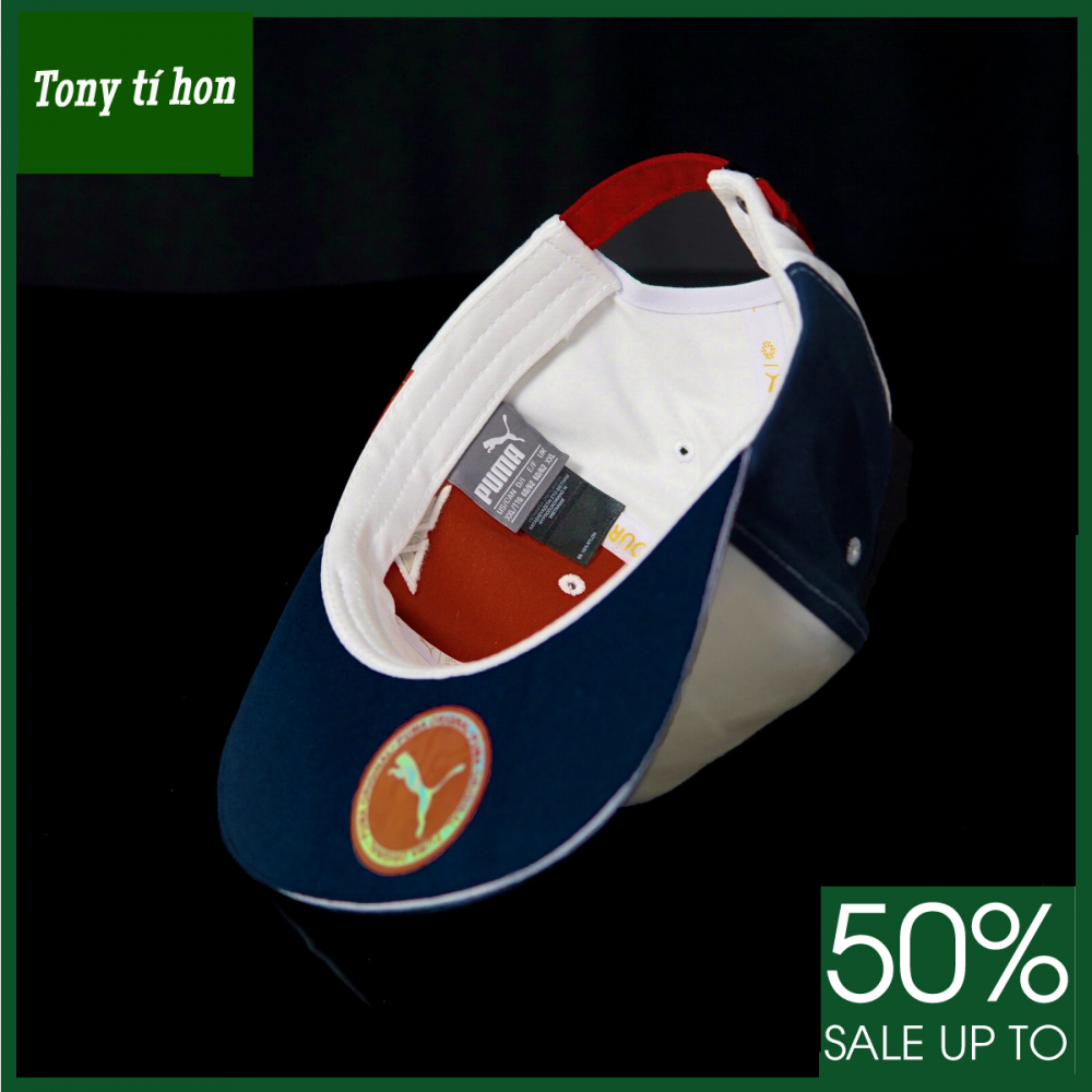 Tony tí hon - Mũ/nón kết lưỡi trai Snapback PM racing 10 thêu báo sư tử bên phối màu xanh - đỏ - trắng thời trang nam nữ cao cấp - màu xanh đen