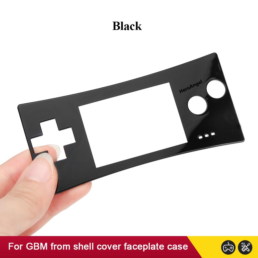 MỚI 11 Màu Dành Cho Máy Nintendo GameBoy Micro Cover Phiên Bản Giới Hạn Mặt Trước Tấm Che Mặt Cho Hệ Thống GBM Vỏ Trước Màu Sắc: Đen Sáng