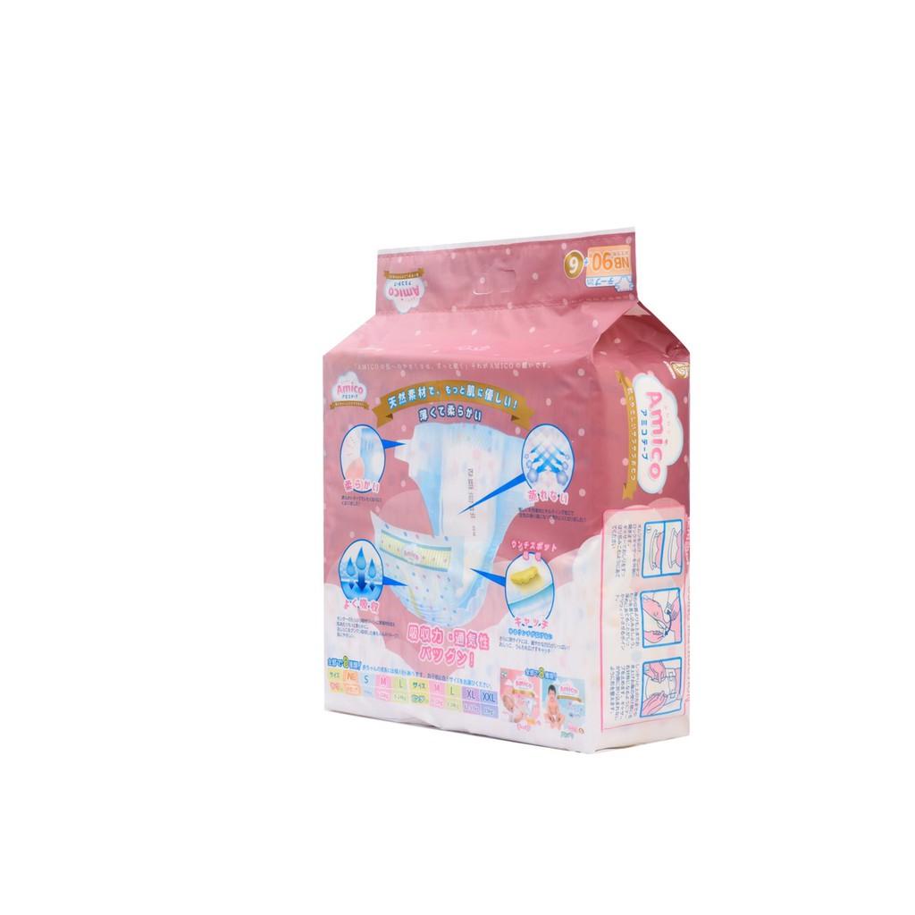 Bỉm - Tã dán Amico size NB 90+ 6 miếng (Cho bé < 5 kg)