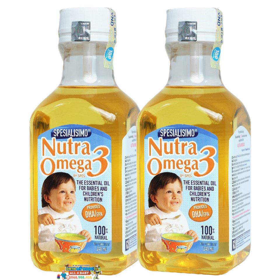 Combo 2 Dầu ăn dặm cho bé Dầu Cá Hồi Nutra Omega 3 HiPP 240ml - OMEGA