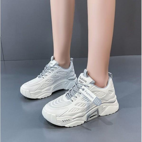Giày sneaker nữ độn đế 3 màu tuỳ chọn