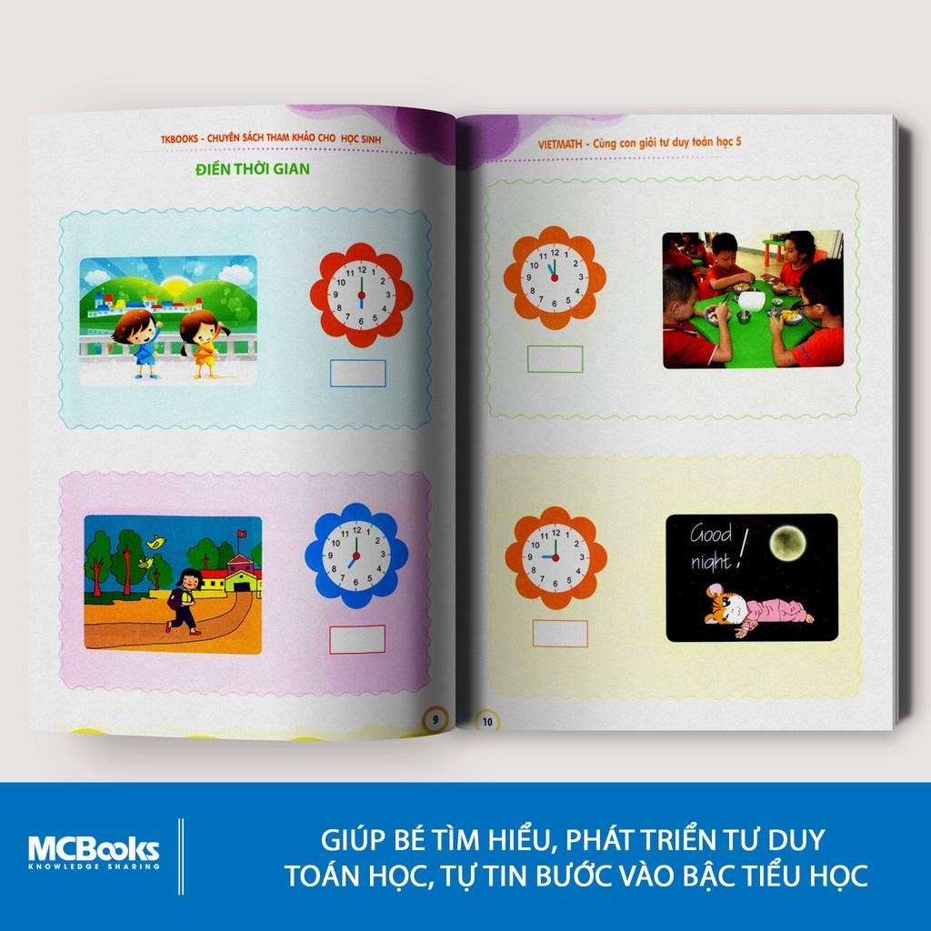 Sách Vietmath - Cùng con giỏi tư duy toán học 5 (Tái bản 2020) - MCBooks - BẢN QUYỀN