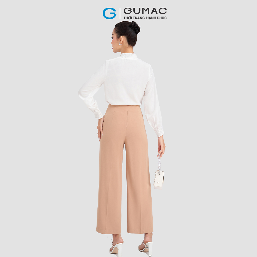 Quần suông chiết ly GUMAC QD03058