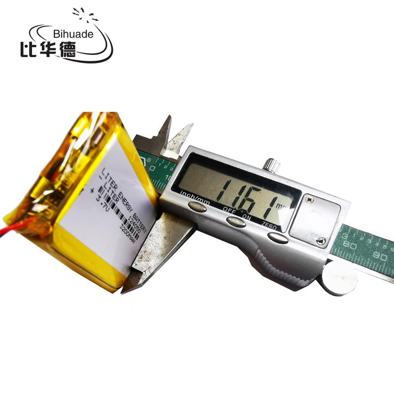 124050 Pin sạc Lithium Polymer LiPo 2021 3.7V 3200MAH mới cho tai nghe Mp3 PAD DVD camera bluetooth Màu sắc: 1 cái