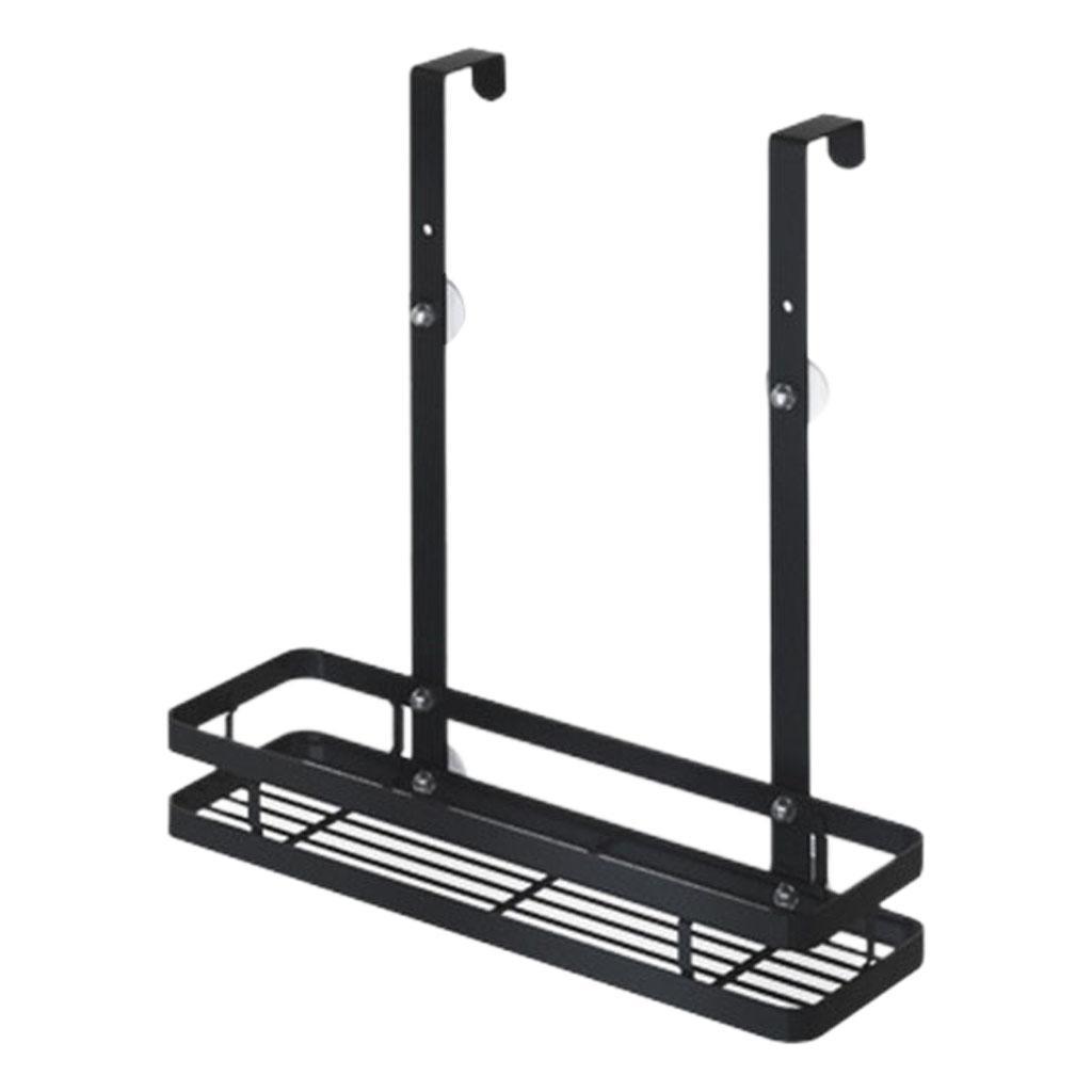 Black Over The Door Hanging Shelf Rack  Holder Basket 1-Layer