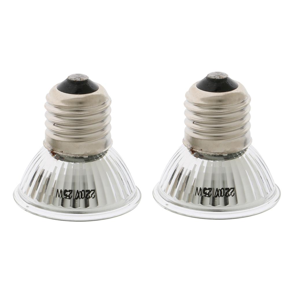 2x Pet Baby Bird Breeding Heating Bulb Heat Lamp Reptiles Daylight Lamp