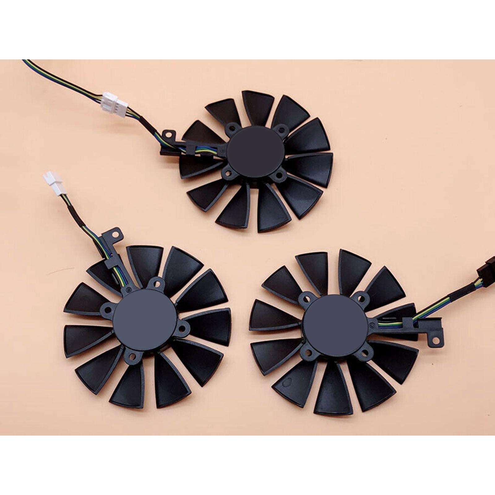 3x Computer Graphics Card Cooling Fan for ASUS Strix GTX 980ti GTX 1060