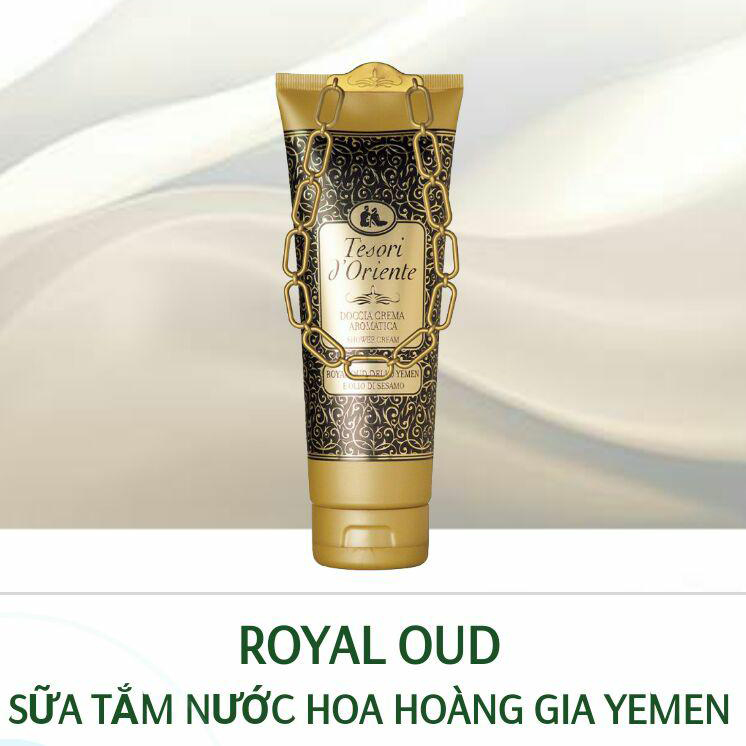 Sữa tắm xích hoàng gia hương hổ phách Tesori d'Oriente Royal Oud Dello 250ml + Móc khóa