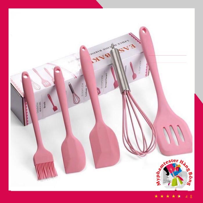 Bộ dụng cụ nấu bếp silicone 5 món chống dính