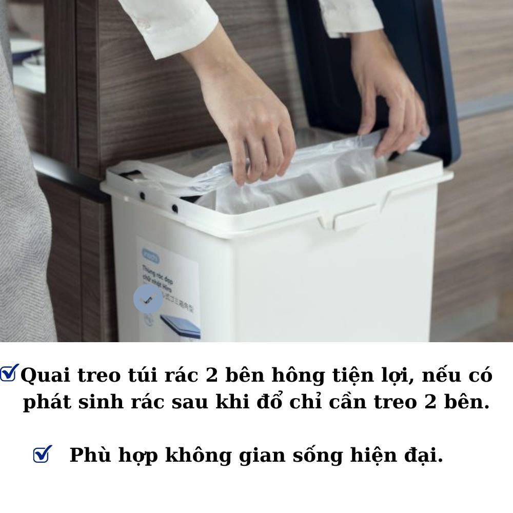 Thùng rác inochi Nhựa Đạp Chân Nắp Đậy Chữ Nhật inochi 10 15 20 30 Lít