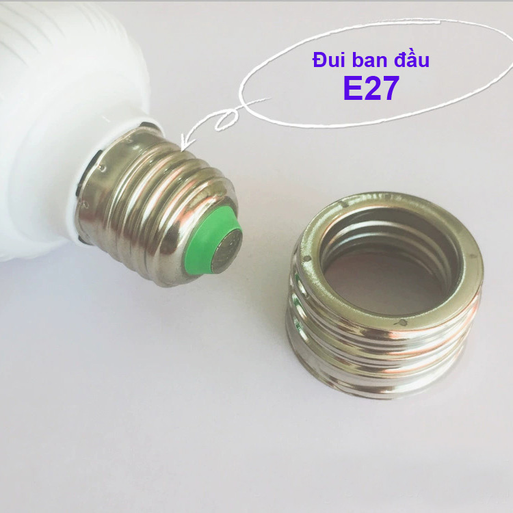 Bộ 5 đầu chuyển đổi đui đèn đui xoáy E27-E40 V2