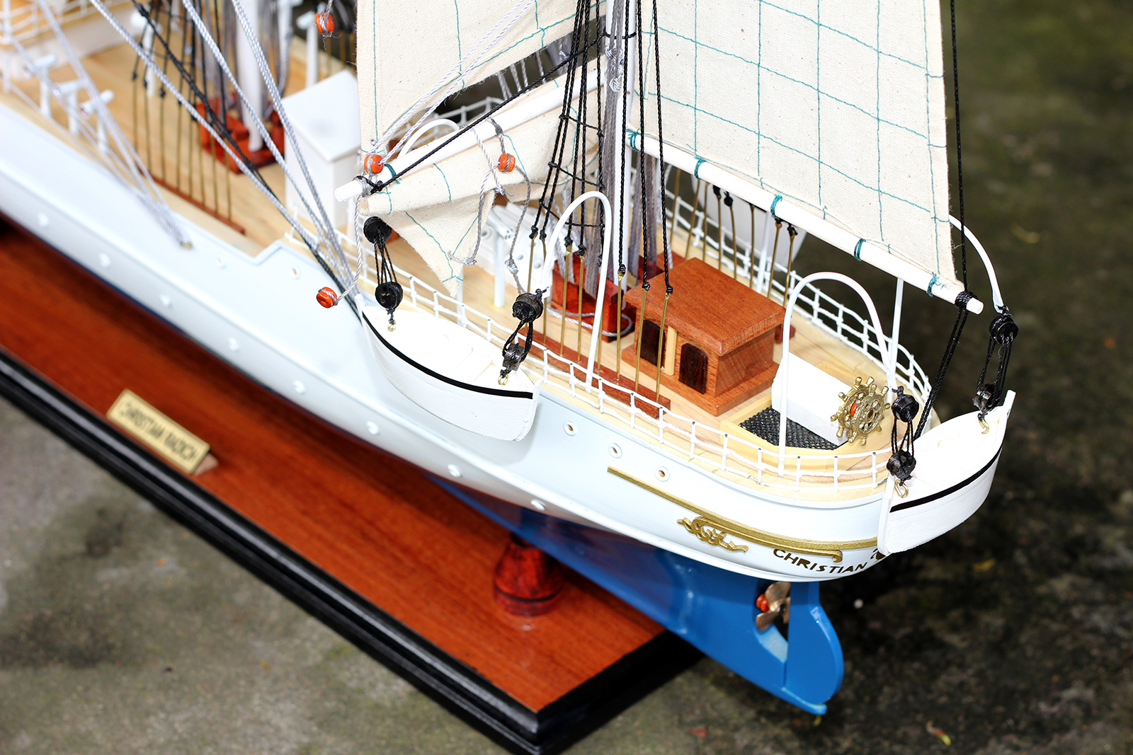 Mô hình thuyền buồm gỗ phong thủy trang trí Christian Radich Dài 97cm (hàng cao cấp, không lắp ráp)