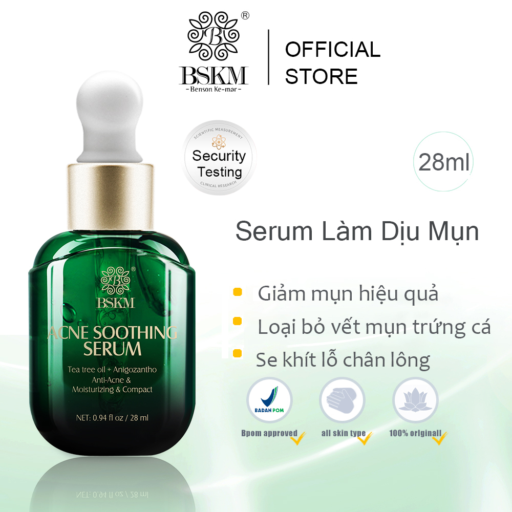 BSKM Soothing Acne Firming Serum 28g Giảm vết thâm do mụn, làm mờ nếp nhăn, dưỡng ẩm và làm săn chắc da Sản phẩm chăm sóc da