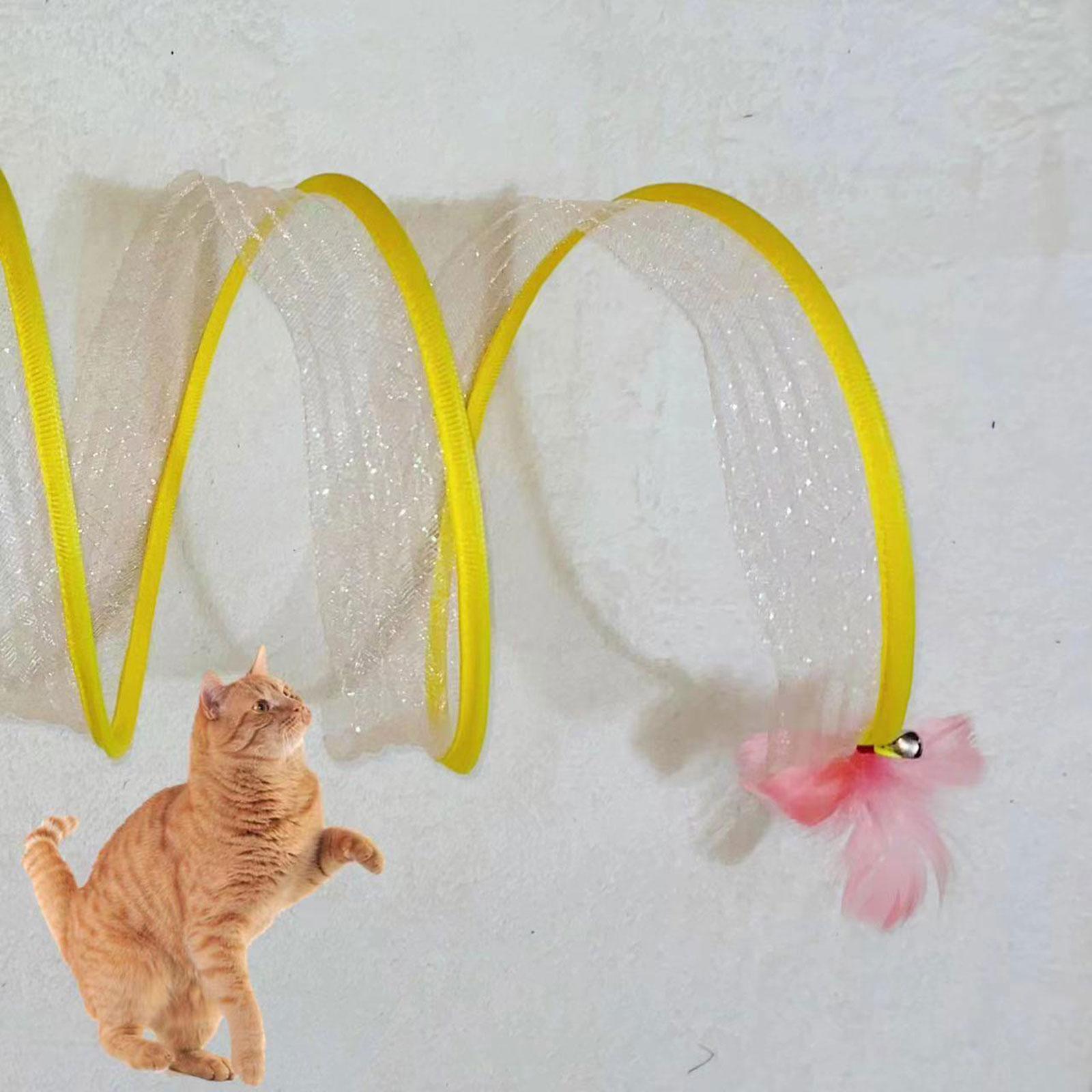 Cat Tunnel Toy Collapsible with Sisal Ball Cat Toys for Small Animals Kitty