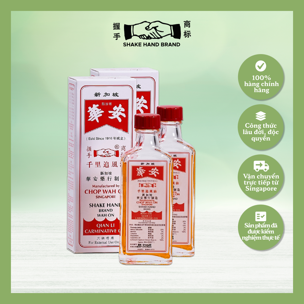 Dầu xoa bóp Singapore Shake Hand Qian Li cực nóng mạnh, hỗ trợ chuyên sâu tình trạng đau khớp & đầu gối nghiêm trọng