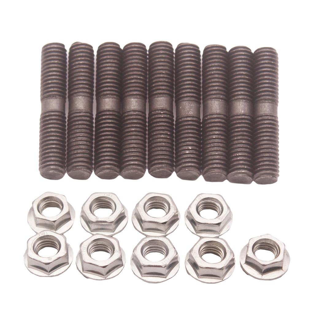 9 X Turbo Studs +Lock Nut for  S13 S14 S15 CA18 Garrett T2 T25 T28 Tu