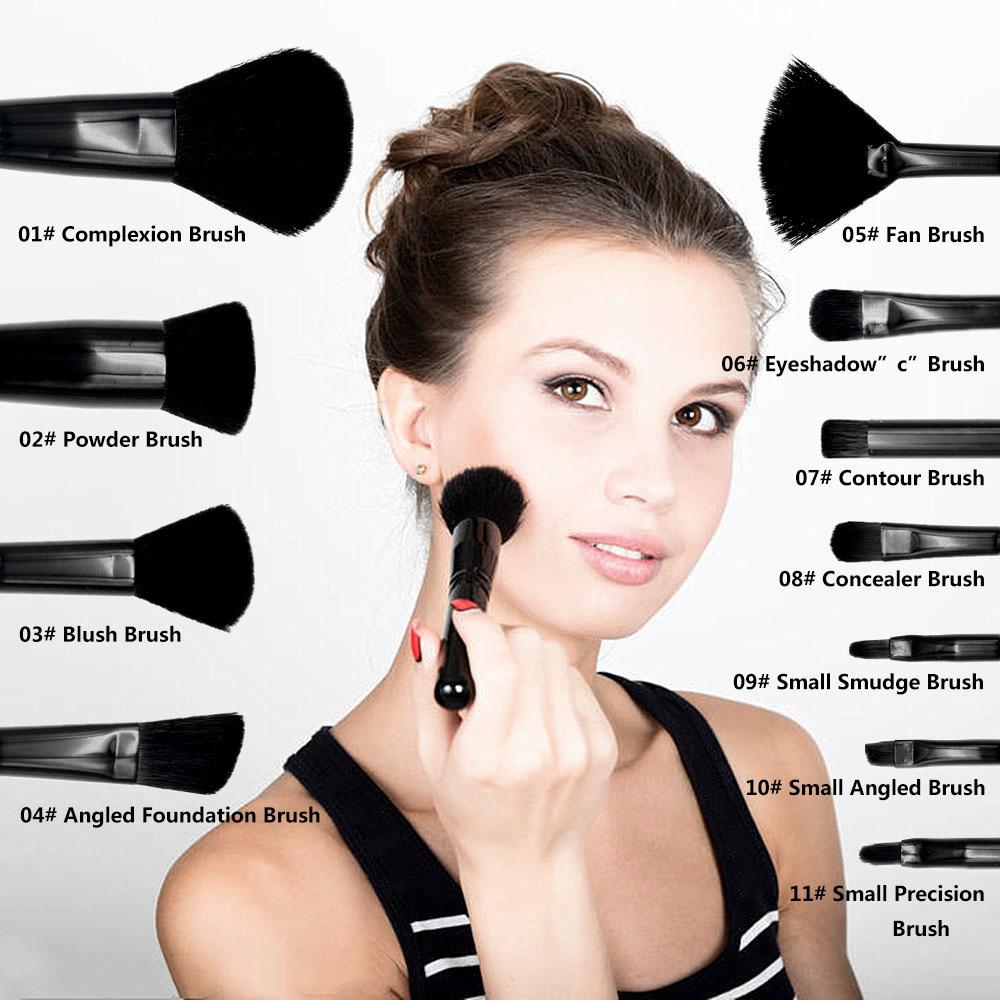 Cọ Trang Điểm Bộ Chuyên Nghiệp Thuần Chay Đen Tóc Tổng Hợp Foundat Trang Điểm Mỹ Phẩm Bàn Chải Bộ Pincel De Maquiagem Chất Lượng Cao