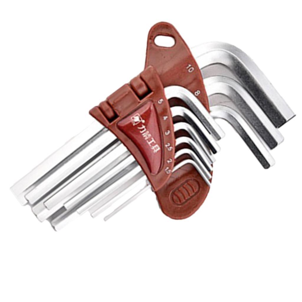 Steel L Handle Hex Key Allen Wrench Set Metric