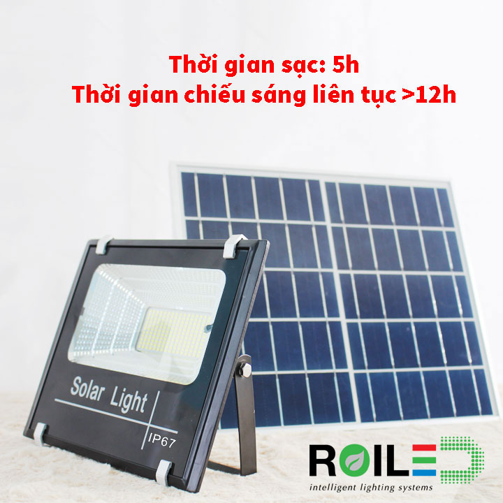 Đèn pha năng lượng sáng trên 14h, chính hãng Roiled RP1-60W