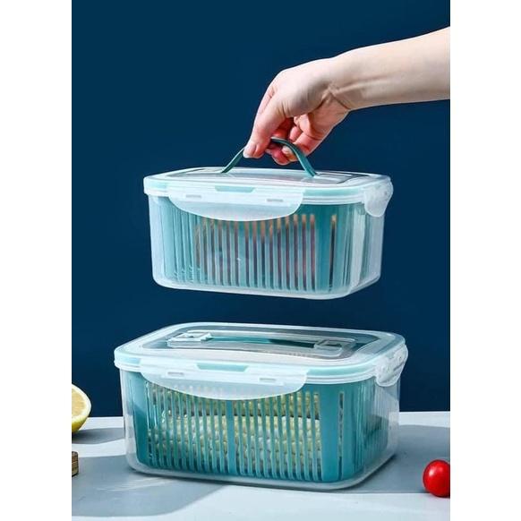 SET 5 HỘP ĐỰNG ĐỒ TỦ LẠNH ĐA NĂNG 2 LỚP CAO CẤP CÓ NẮP ĐẬY ĐỰNG THỰC PHẨM