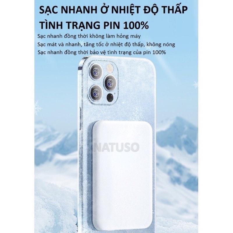 Sạc dự phòng không dây 5000mah cho iphon 8/x/11/12/13