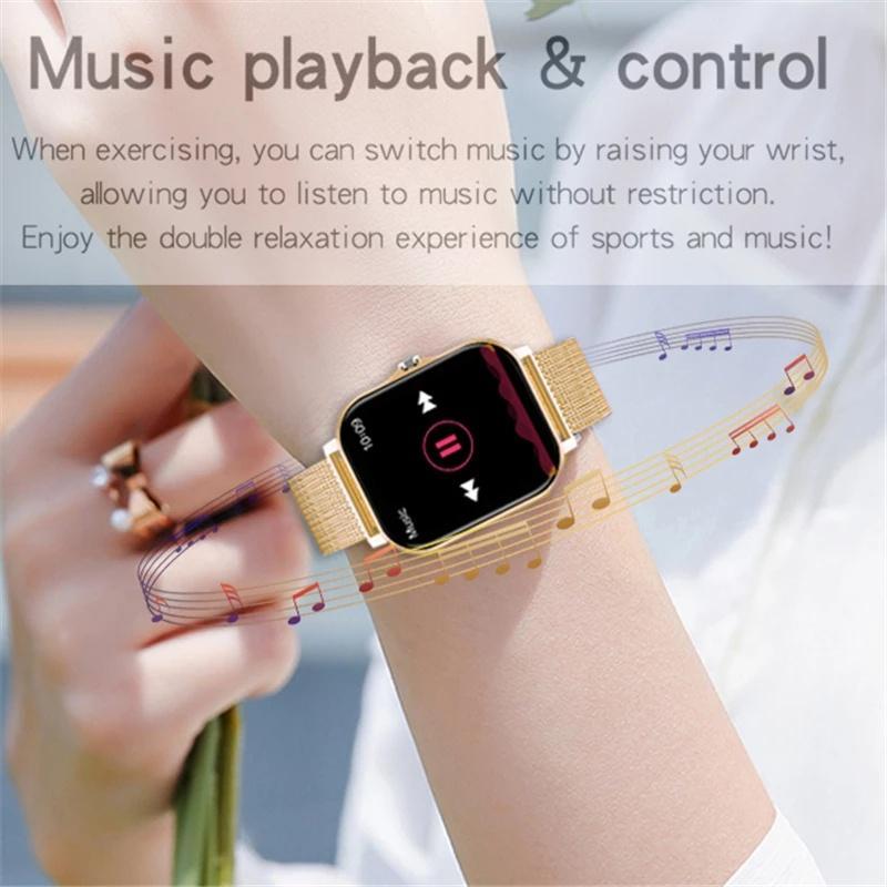 Đồng Hồ Thông Minh Màn Hình Cảm Ứng 1.69 inch Hỗ Trợ Theo Dõi Sức Khỏe Android IOS