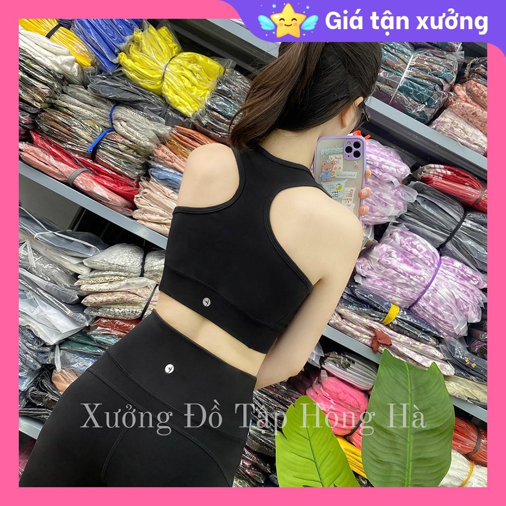Ảnh Thật 100% GYM Yoga nữ đa năng Set lưng 3 lỗ áo bra màu trơn
