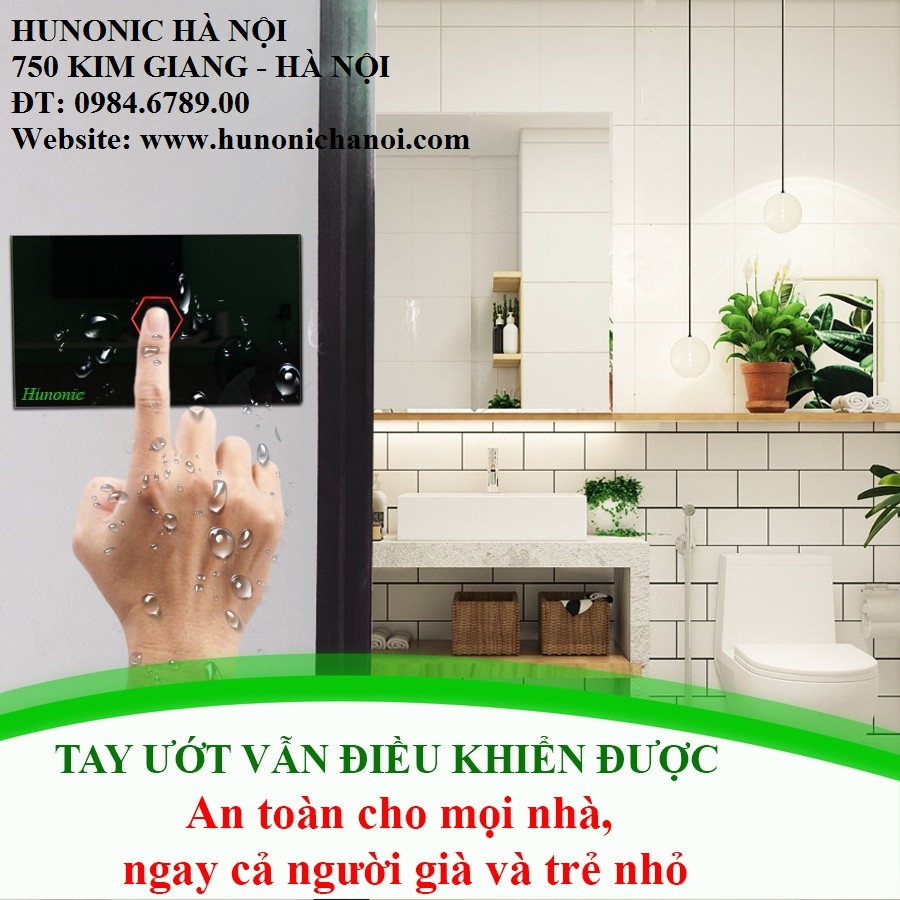 Công tắc wifi Hunonic 1 nút việt nam điều khiển bật tắt từ xa