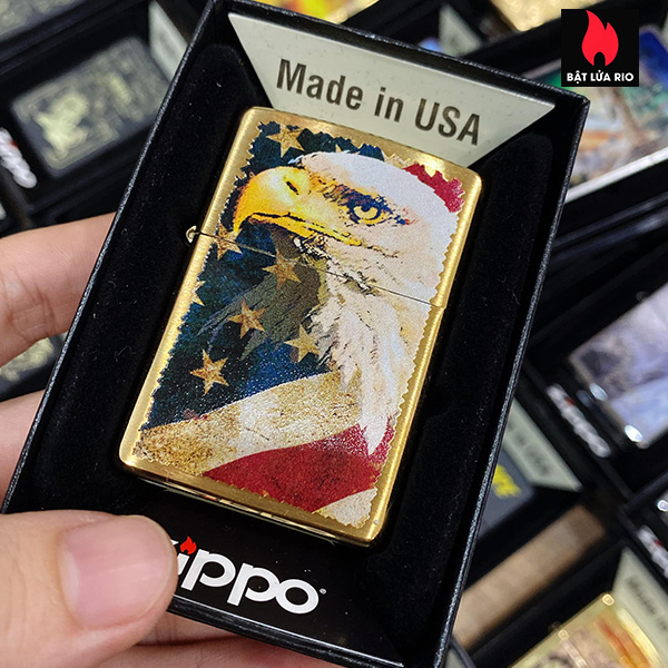 Bật Lửa Zippo 204B Eagle Flag