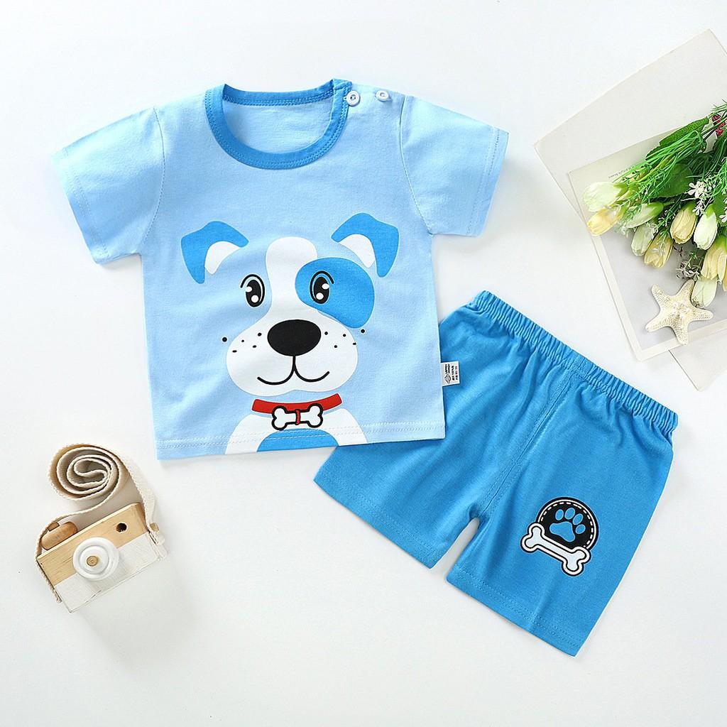 Bộ cộc tay cho bé trai siêu mát, chất cotton an toàn cho bé, thấm hút mồ hôi tốt, hàng QC