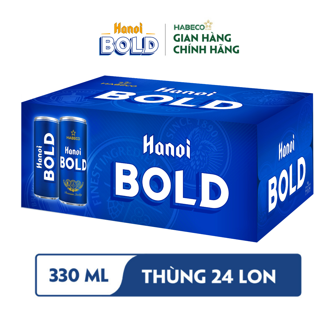 Bia Hanoi BOLD - Thùng 24 lon 330ml