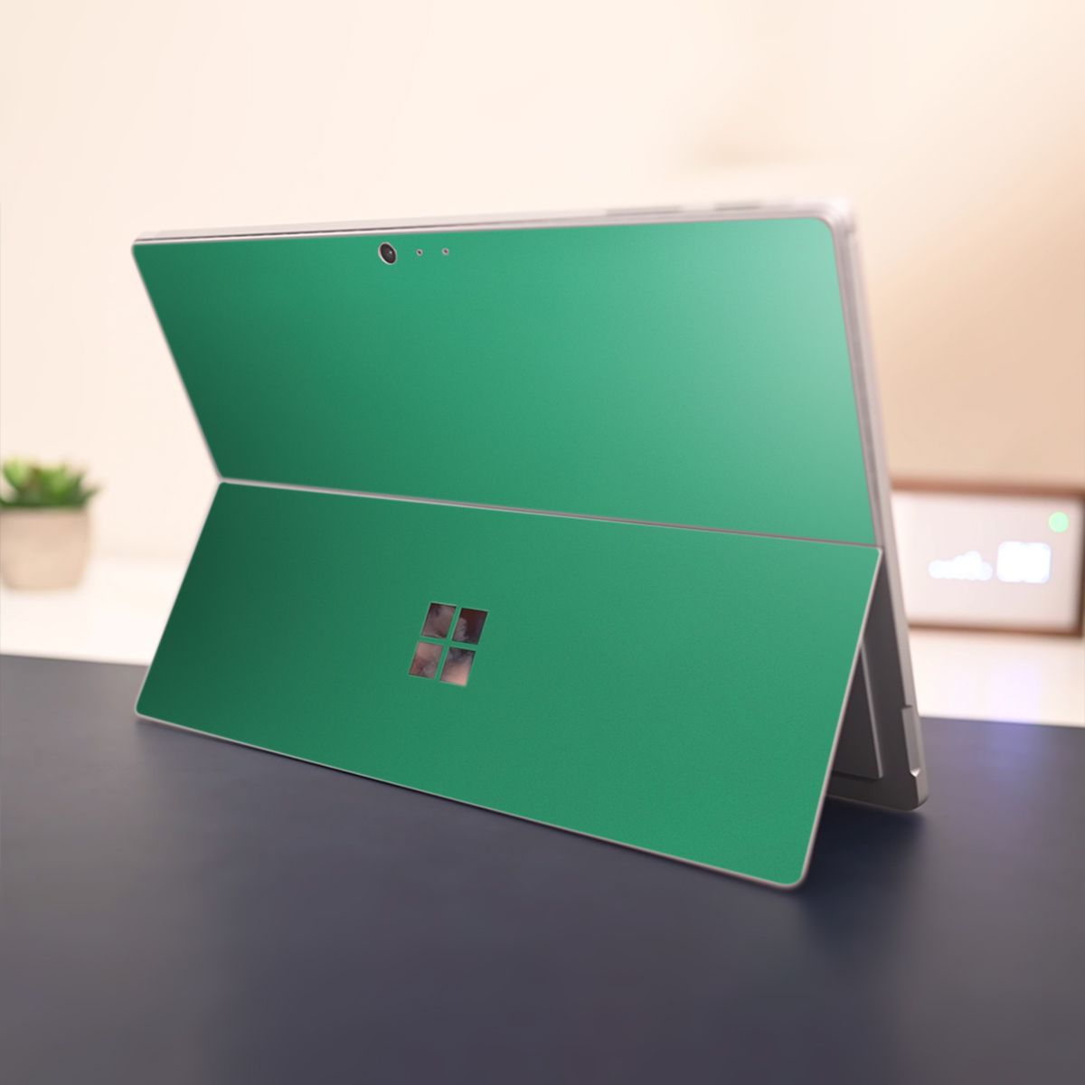 Skin dán hình Aluminum Chrome xanh ngọc bích cho Surface Go, Pro 2, Pro 3, Pro 4, Pro 5, Pro 6, Pro 7, Pro X